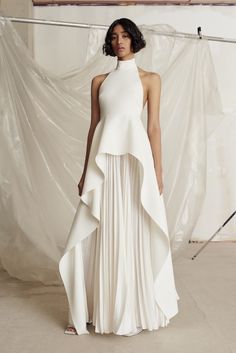 Summer Pleated Dress With Asymmetrical Skirt, Tule Rok, Halter Evening Dress, Solace London, Pleated Long Skirt, Halter Gown, Top Skirt Set, فستان سهرة