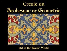 an artistic tile design with the words create an arabsque or geometric art of the islamic world