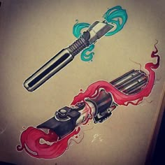 Star Wars Lightsaber Tattoo, Lightsaber Tattoo, Fandom Tattoos, Star Wars Lightsaber, Star Wars Painting, Star Wars Light Saber, Star Wars Tattoo, Star Wars Artwork, Star Wars Images