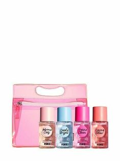 Victoria’s Secret PINK Mini Mist Gift Set 4 Pack Body Mist. Condition is "New". Shipped with UPS Ground. Victoria Secret Perfume Set, Pink Perfume Victoria Secret, Victoria Secret Body Spray, Pink Fragrance, Victoria Secret Body Mist, Mini Fragrance, Pink Perfume, Perfume Body Spray, Mini Gift