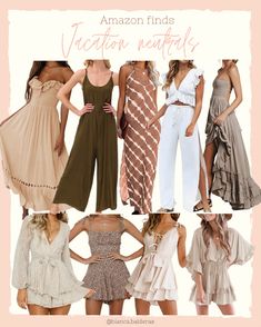 Beach Outfits Photoshoot, Bali Fits Ideas, Beach Inspo Outfits Vacation, Neutral Beach Vacation Outfits, Beige Beach Dress, Classy Vacation Outfits Tropical, Bali Looks For Women, Summer Bali Outfit, Neutral Boho Outfit Ideas