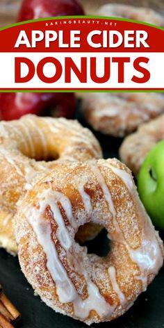 Welcome fall with these Easy Apple Cider Donuts Recipe! Cinnamon sugar donuts topped with a delightful apple cider glaze make for the perfect easy breakfast food and simple apple recipe. They’re a seasonal treat you’ll want to bake again and again! Apple Cider Doughnut Recipe, Apple Cider Glaze, Cider Donuts Recipe, Apple Cider Donuts Recipe, Apple Recipe, Morning Brunch, Cinnamon Sugar Donuts, Brunch Recipe, Apple Dessert Recipes