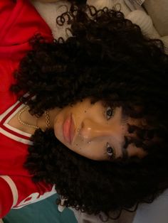 Curly Haired Bangs, Black Woman Reference, Curly Hair Covering Eyes, Curly Hairstyles African, 3c Hair Aesthetic, 3b Hair Aesthetic, Curly Hair Ig Pics, Curly Hair Girls Aesthetics, Long 3b Hair Aesthetic