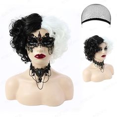 Category:Synthetic Wig,Cosplay Costume Wig,Cosplay Wig; Gender:Men's,Women's; Top to Bottom:16; Wig Type:Carnival Wig,Halloween Wig,Celebrity Wig,Party Wig,Lolita Wig,Natural Wigs,Cosplay Wig,Luminous wig; Note:The hair length in the picture is 16 inch.; Occasion:Road Bike,Wedding Guest,Festival,Evening Party,Sports Outdoor,SchoolWear,Mountain Bike,Party Wear,Ceremony,Sport,Event / Party,Shopping,Theme Party,Leisure Sports,Dailywear,Gift,Party  Evening,First Communion,Cosplay Costumes,Practise,P Bob Middle Part, Curl Bob, Black And White Wig, Curled Bob, White Wig, Celebrity Wigs, Wig Party, Women Cosplay, Hair For Women