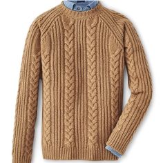 New Without Tags! Size Xl Camel Cable Knit Sweater, White Trousers, Cable Sweater, Peter Millar, Men's Apparel, Sweaters Crewneck, Cable Knit Sweater, Dark Wash Denim, Modest Fashion