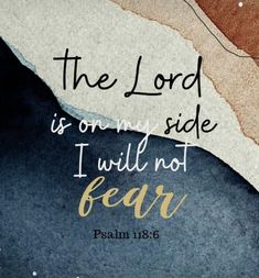 the lord is on my side i will not fear