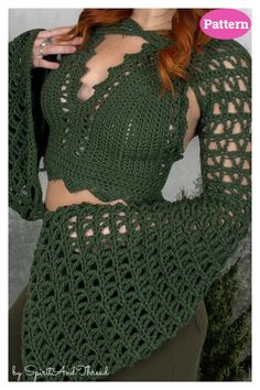 Fae Top and Sleeves Crochet Pattern - Cool Creativities Fairy Costumes, Crochet Bell Sleeve, Crochet Crop Top Pattern, Crochet Shirt, Fairy Costume, Boho Crochet