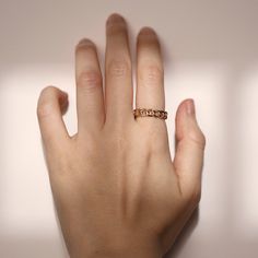 Gold Ring, 14k Solid Gold Ring, Gold Chain Shape Rings, 14K Solid Gold Chain Ring, Chain Link Ring, Eternity Chain Ring ≫ Product Details ◈ Handmade / Handcrafted Fine Jewelry ◈ Ring Width: 4.75mm ◈ Metal: 14K Solid Gold (18K also available - Additional fees may apply) ◈ Gold Color: White Gold, Rose Gold, Yellow Gold ◈ Ring Sizes: 2.5-9 ≫ Please read our FAQ below for more detail. Cuban Link Ring, Gold Chain Ring, Chain Link Ring, Pinky Signet Ring, Signet Rings Women, Link Ring, Ring Chain, Gold Statement Ring, Silver Signet Ring