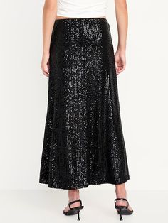 Black Sequin Maxi Skirt, Plus Size Sequin Maxi Skirt, Fitted Sequined Spring Maxi Skirt, Black Maxi Glitter Skirt, Glamorous Floor-length Sequin Skirt, Sequin Maxi Skirt, Maxi Sequin Skirt, Sequin Maxi, Family Pajamas