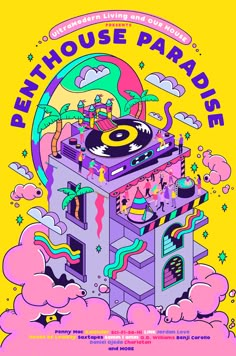 a poster with an image of a dj's turntable on top of it