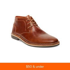 in stock Mens Chukkas, Leather Chukka Boots, Chukka Boots Men, Lace Boots, Chukka Boots, Cognac, Me Too Shoes, Steve Madden, Men's Shoes