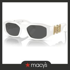 in stock Designer White Polarized Sunglasses, Designer White Sunglasses With Polarized Lenses, Luxury White Sunglasses With Uv Protection, Formal White Sunglasses With Mirrored Lenses, Elegant White Sunglasses For Formal Occasions, Formal White Polarized Sunglasses, Formal White Sunglasses With Uv Protection, Formal White Sunglasses With Gradient Lenses, Designer White Sunglasses For Formal Occasions