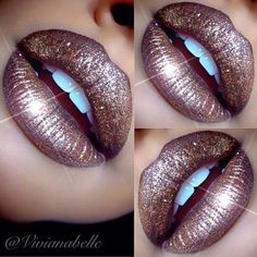 Lip Color Ideas, Ombre Lip, Drag Make-up, Makijaż Smokey Eye, Glitter Lips, Lip Art, Beautiful Lips, Makeup Goals, Lip Stain