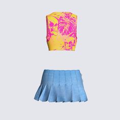 Summertime, party time!! 🍾 Our Beverly set is made of fun summer vibes that'll get the party started 😎 Casual Multicolor Party Sets, Playful Summer Sets For Poolside, Playful Yellow Sets For Vacation, Playful Sleeveless Sets For Beach Season, Fitted Casual Summer Sets, Playful Summer Party Sets, Playful Fitted Sets For Vacation, Blue Summer Party Sets, Fun Pink Summer Sets