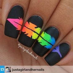 Johanna & Jessica @jjnailpromote Instagram photos | Websta (Webstagram) Fantastic Nails, Feather Nails, Colorful Nail Art, Nail Swag, Neon Nails