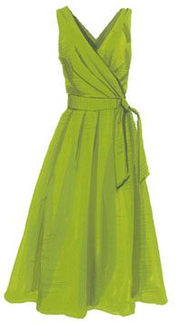 This is one of my favorite silhouettes. The v-neck, waist and fullness are al curve friendly. Chifon Dress, Chartreuse Dress, J Peterman, Apple Shape, Green Dresses, Traveling The World, Apple Shaped, Girly Dresses, Candy Apple