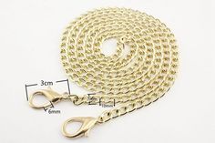 120cm 47" (7mmx10mm) shoulder cross body chain for bag wallet purse handbag Chain strap with clip replacement  goldChain link`s size  is 10mmx7mm Quality is the  best no scratch in well pack :) Shipping time , 12-18 business days by regular mail .Please contact me if you need them fast , we arrange express shipping . Gold Glasses Chains Fashion Accessory, Gold Metal Glasses Chains With Lobster Clasp, Gold Metal Glasses Chains With Chain Strap, Gold Metal Glasses Chain With Strap, Gold Waist Chain With Chain Strap For Formal Occasions, Formal Gold Waist Chain With Chain Strap, Chain Strap, Purse Wallet, Chain Link