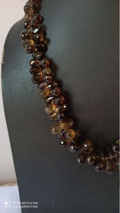 18''AAA 370 Carat Natural Beer Smoky Quartz Faceted Drop Gemstone Beads Necklace Stone :Natural Beer Smoky Quartz Shape :- Drop Size :- 5x7mm to8x11mm size - approx 18 inch Weight :-370 carat Polish :- Handmade Purity :- 100% Natural Gemstone makes a great gift for your loved ones. Click below to see live stock: https://www.etsy.com/au/shop/ShakugemsStore?ref=search_shop_redirect If for any reason you are not satisfied with your purchase. You can return it for a full refund within 5 days You may Gold Smoky Quartz Gemstone Jewelry, Elegant Faceted Smoky Quartz Jewelry, Brown Smoky Quartz Gemstone Jewelry, Luxury Gold Smoky Quartz Jewelry, Smoky Quartz Necklace, Gemstone Beaded Necklace, Drop Necklace, Smoky Quartz, Stone Necklace