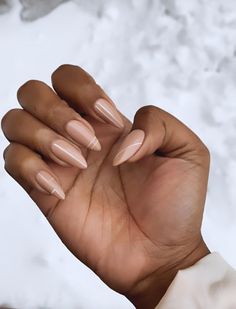 Trendy Minimalist Nails Design, Black Skin Nails Ideas, Nails On Black Skin Art Designs, Nails That Look Good On Dark Skin, Dip Neutral Nail Colors, Flesh Colored Nails, Pretty Pedicure Ideas, Dark Skin Nail Ideas, Gel Nails Ideas For Work