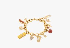 we say stack your bracelets to make a statement. this makes the first one in your pile. or the 100th. | Kate Spade Hit The City Charm Bracelet Bracelets To Make, Kate Spade Outlet, Women Accessories Jewelry, Women's Accessories, The City, Outlet, Kate Spade, Jewelry Accessories, Jewelry Bracelets