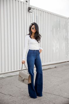 HIGH RISE FLARES | Walk In Wonderland | Bloglovin’ Walk In Wonderland, High Waisted Flare Jeans, High Waisted Flares, High Waisted Denim, Outfits Casuales, Look Fashion, Autumn Winter Fashion