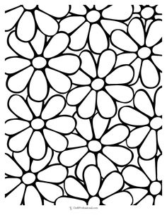 a black and white drawing of flowers