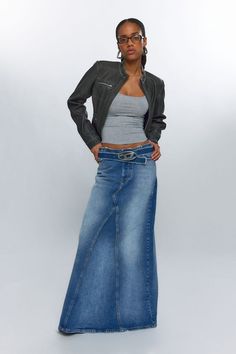 Diesel De-Pago-S Denim Maxi Skirt Skirts Denim, Denim Maxi, Denim Maxi Skirt, Denim Branding, Maxi Skirts, Women's Skirts, Low Waisted, Small Waist, Jeans For Sale