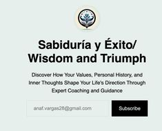 the website for sabilura y exito / wisdom and triumph, which includes information on how to use it