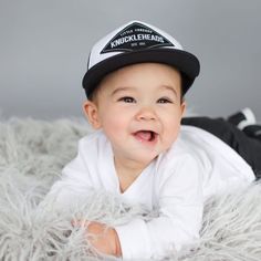 Knuckleheads Blake Baby Boy Infant Trucker Hat Sun Mesh Baseball Cap snapback flat bill Summer Trucker Hat, Newborn Photography Outfit, Urban Kids, Designer Baby Clothes, Black Patch, Cap Collection, Boy Hat, Boy First Birthday, Unique Prints