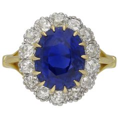 Check out this item from 1stdibs! Edwardian Ceylon Sapphire and Diamond Coronet Cluster Ring, English, circa 1915: https://www.1stdibs.com/id-j_8296261 Sapphire Antique Ring, Vintage Cluster Ring, Victorian Diamond Ring, Cluster Ring Set, Signet Ring Men, Art Deco Diamond Rings, Gem Diamonds, Ceylon Sapphire, Cluster Rings