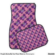 purple butterfly car floor mats by shelvingins