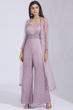 woman outfit, jumpsuit, jacket, latest outfit designer outfit Jumpsuit With Jacket, Jumpsuit Outfit Wedding, Indo Western Outfits For Women, Fancy Jumpsuit, Flared Jumpsuit, Birthday Outfit For Women