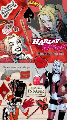 the cover to harley queen dangerous but fun