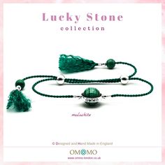 Luxury designer jewellery for women, gemstone bracelets, malachite crystal bracelets, tassel bracelets, boho bracelet, bohemian bracelet, hippie bracelets, art deco bracelet, healing crystals bracelets, OMMO London, UK Malachite Crystal, Multi Wrap Bracelet