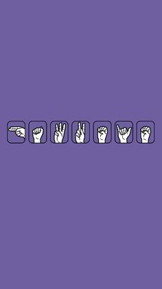 an image of hand gestures on a purple background