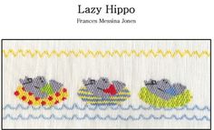 the cover of lazy hippo by frances messena jones, featuring three elephants on a raft