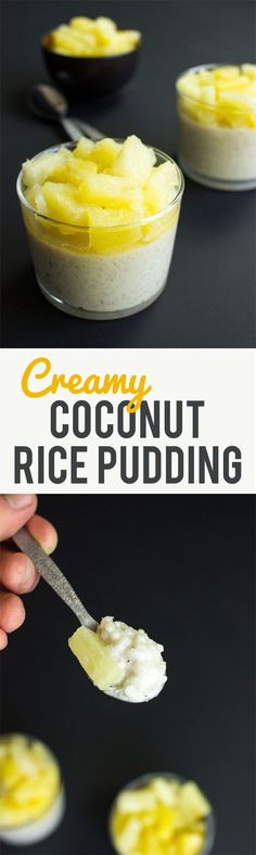 this creamy coconut rice pudding is made with only 3 ingredients and it's ready to be eaten