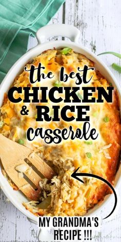 chicken and rice casserole Best Chicken And Rice Casserole, Shredded Chicken And Rice, Baked Chicken Rice Casserole, The Best Chicken And Rice, Potato Dinners, Shredded Chicken Casserole, Easy Shredded Chicken