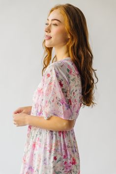 Be the life of the party in the Harbin Floral Midi Dress! This playful dress features a unique blossom print, perfect for bringing a pop of color to any occasion. With its flattering midi length and comfortable fit, you'll be sure to turn heads and make a statement. Details self/lining: 80% tencel + 20% nylon Fabric Care Guide Here Sizing & Fit Measurements are approximate and taken while laying flat across the front. Not doubled. small: bust = 16"; waist = 13"; length = 46" medium: bust = 17";