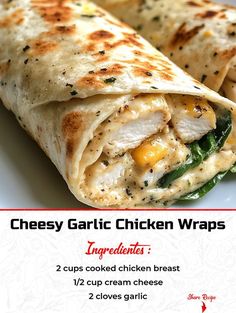 Chicken Tortilla Wraps, Mexican Casserole Recipe, Chicken Garlic, Chicken Parmesan Pasta, Chicken Pasta Bake, Garlic Parmesan Chicken, Cooked Chicken, Tortilla Wraps