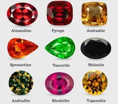 Garnet's Chromatic Symphony Exploring the Dazzling Palette of Nature's Gemstone - Jewelpin Diverse Family, Gemstones Chart, Jewelry Knowledge, Tiaras Jewellery, The Dazzling, Garnet Crystal, Crystal Healing Stones, Real Jewelry, Deep Burgundy