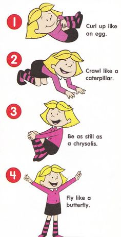 Gross Motor Development: Preschool Fun gross motor activity to get the wiggles out, while learning about the life cycle! - repinned by @PediaStaff – Please Visit  ht.ly/63sNt for all our pediatric therapy pins Gross Motor Activity, Insects Theme, Daily Ideas, Gross Motor Activities, Butterfly Life Cycle, Kindergarten Science