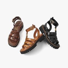 These gladiator sandals made from high-quality materials feature a unique brand buckle in the upper and solid color style. The wraparound ankle strap with an adjustable buckle offers a good fit for feet. Upper: 100% Cow Leather Lining: 100% Microfiber Insole: 100% Microfiber Outsole: 100% Rubber Foam Heel Height: 4.2 cm Weight: 1kg Honeymoon Outfits, Womens Gladiator Sandals, Ladies Sandals, 30s Fashion, High Heel Sneakers, Sandal Shoes, Womens Summer Shoes, Clothes Closet, Buckle Sandals