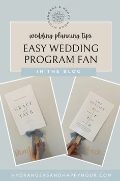 wedding planning tips for the bride and groom in the process of making their own program