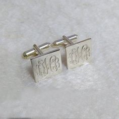 Square Cufflinks,Personalized Wedding Cufflinks,Groom Wedding Cufflinks,3 Initials Cufflinks,Engrave Luxury White Gold Cufflinks, Wedding Cufflinks Groom, Monogrammed Cufflinks, Initial Cufflinks, Wedding Cuff Links, Map Jewelry, Groom Cufflinks, Engraved Cufflinks, Puzzle Jewelry