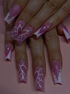 Purple Acrylic Nails, Unique Acrylic Nails, Nail Swag, White Nail, Pink Acrylic Nails, Art Tutorial, Valentines Nails