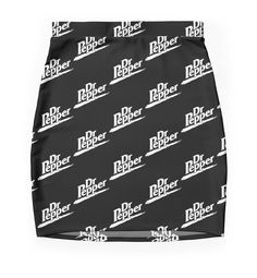 Super stretchy and durable polyester mini skirt. Vibrant, high-quality sublimation print across the front and back. Size range XXS-2XL. Dr Pepper 90s Maroon Background Retro Fitted Black Mini Skirt, Fitted Black Printed Skirt, Fitted Denim Mini Skirt For Streetwear, Dr Pepper Background, Fitted Black Skirt With Graphic Print, Dr Pepper Pants, Dr Pepper Sublimation, Dr Pepper Clothes, Fitted Mini Skirt With Graphic Print