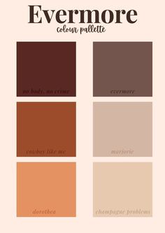 the color palette for evermore