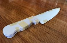 Making a paper maché kitchen knife | Manning Makes Stuff  #Kitchen #Knife #Mache #Making