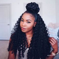 Braids Locs, Crochet Hairstyles, Curly Crochet Hair Styles, Half Up Half Down Hairstyles, Pelo Afro, Crochet Braids Hairstyles, Half Up Half Down Hair, Box Braids Hairstyles, Long Curly Hair